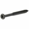 Hillman Wood Screw, #6, 2-1/4 in, Black Phosphate Steel Trim Head Square Drive 47314